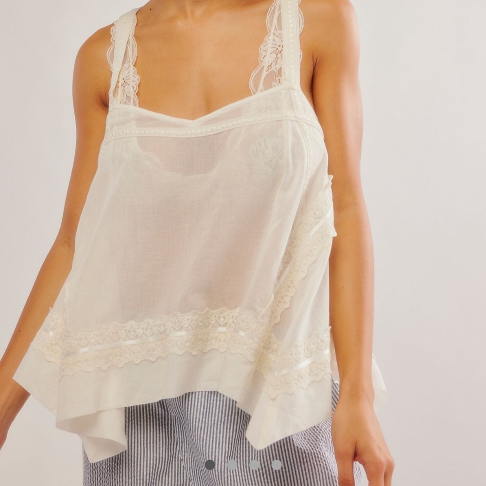 Free People Morning Call Tunic Medium Ivory